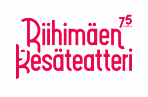 Kesäteatterin uusi punainen logo, k-kirjaimessa on naamio